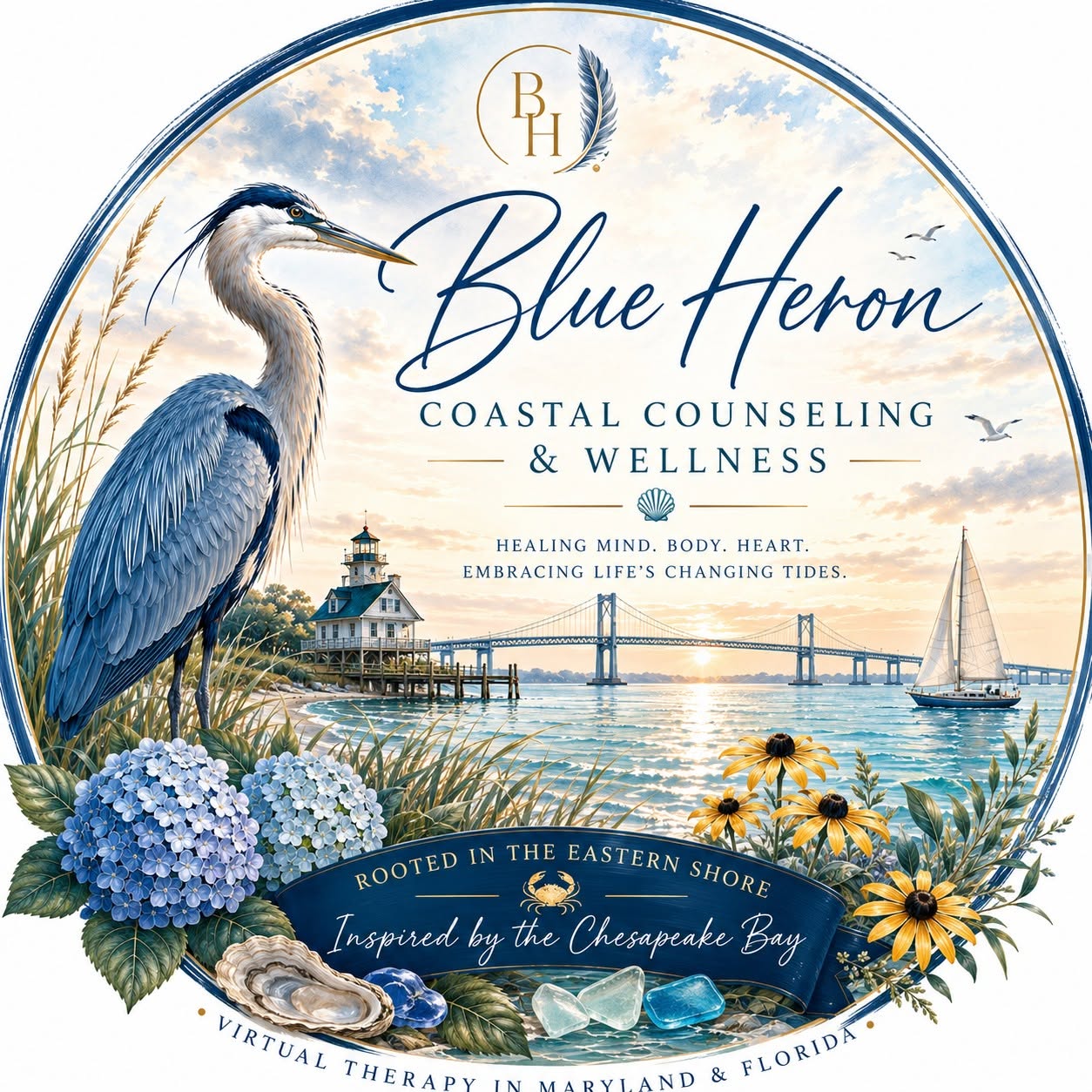 Blue Heron Coastal Counseling and Wellness logo